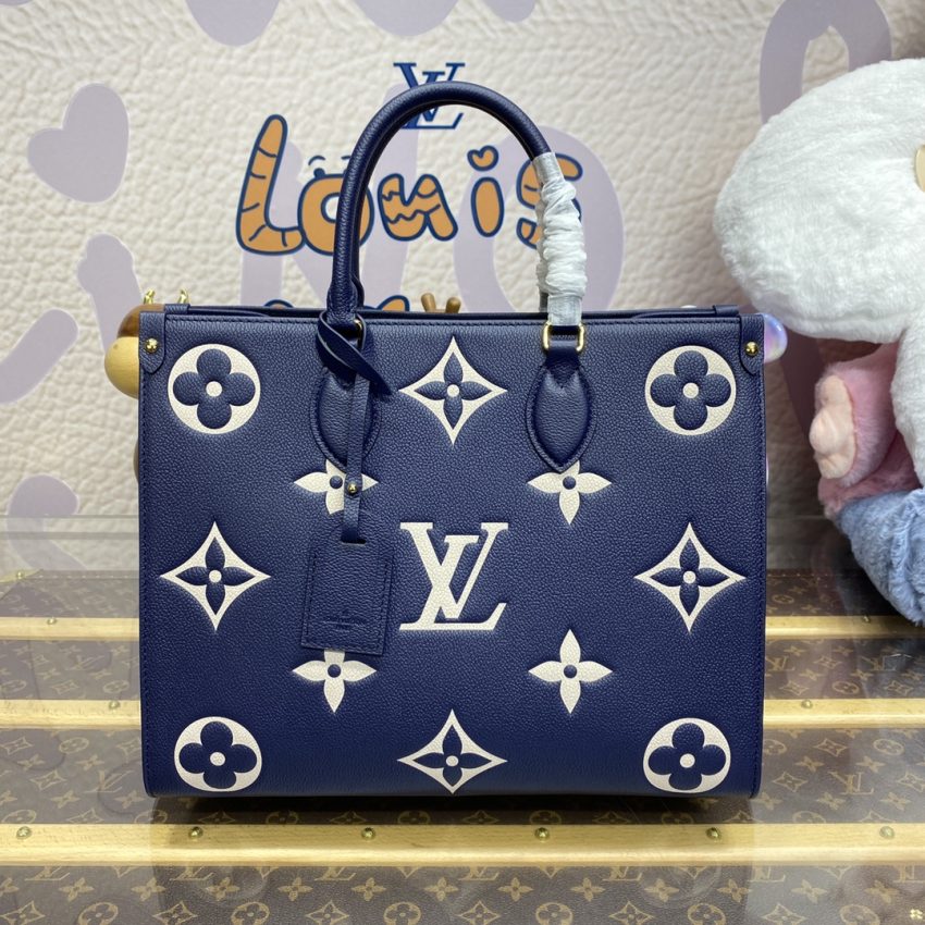 Replica LV OnTheGo Dark Blue - authentic-look luxury purse replica