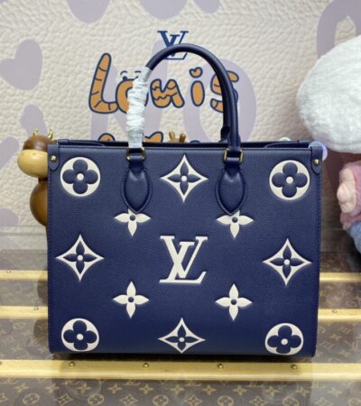 Replica LV OnTheGo Dark Blue - near-authentic luxury replica handbag