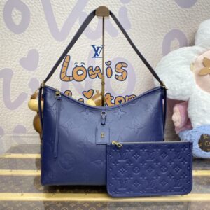 Replica Louis Vuitton Carry All MM Dark Blue - near-authentic luxury replica handbag