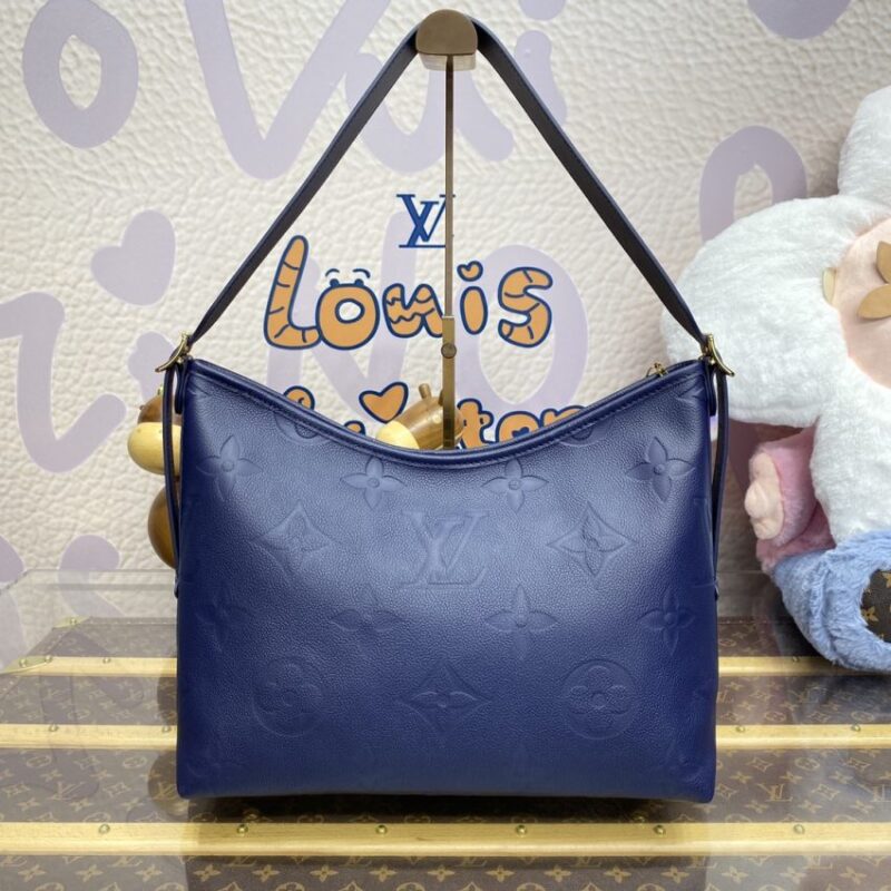 Replica Louis Vuitton Carry All MM Dark Blue - near-authentic luxury replica handbag