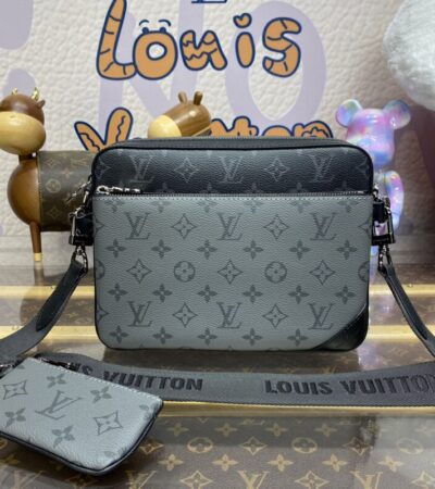 Replica Louis Vuitton Trio Messenger Grey - realistic designer-inspired fake bag