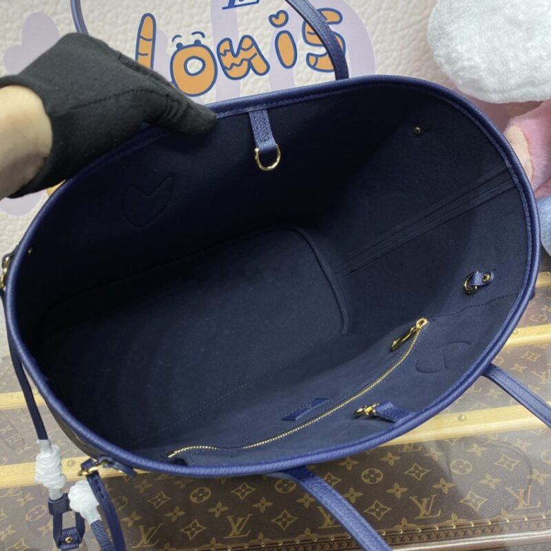 Replica Louis Vuitton Neverfull MM Blue - high-accuracy replica luxury purse