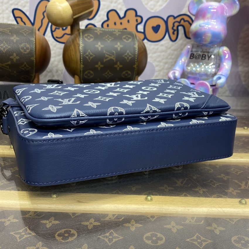 Replica Louis Vuitton Trio Messenger Blue&White - premium 1:1 fake handbag model