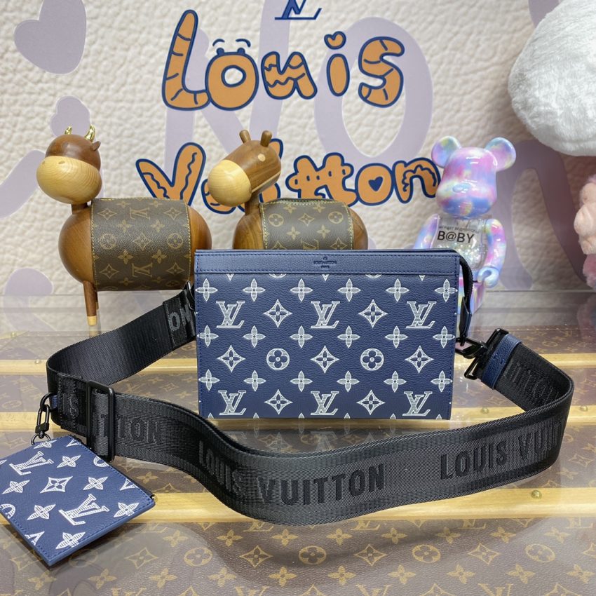 Replica Louis Vuitton Gaston Wearable Wallet Blue - high-accuracy replica luxury purse