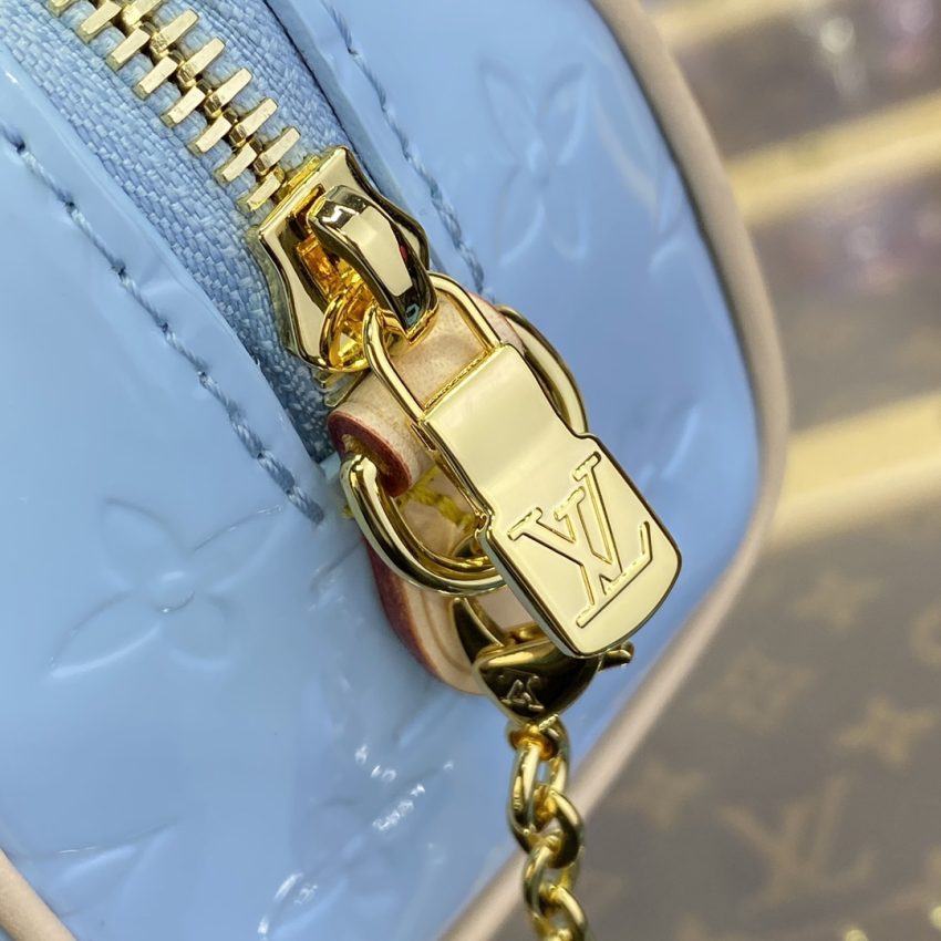 Replica Louis Vuitton Speedy Nano Blue Patent - authentic-look luxury purse replica