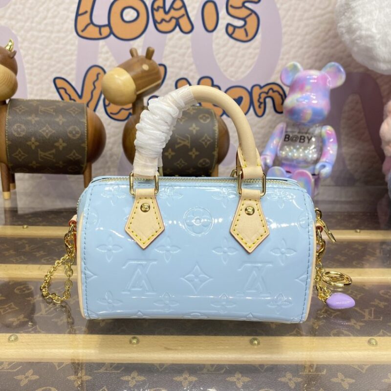 Replica Louis Vuitton Speedy Nano Blue Patent - best-selling designer handbag dupe