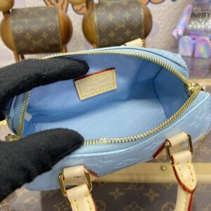 Replica Louis Vuitton Speedy Nano Blue Patent - elite superclone designer purse