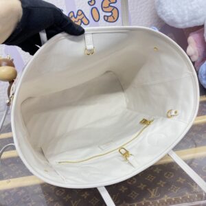 Replica Louis Vuitton Neverfull MM White Orange - top-rated replica designer bag