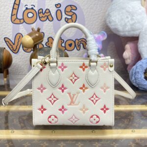 Replica LV OnTheGo White Orange - 1:1 designer replica handbag