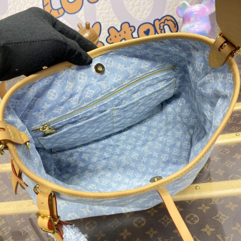 Replica Louis Vuitton Carry All PM Light Denim - high-quality designer bag clone