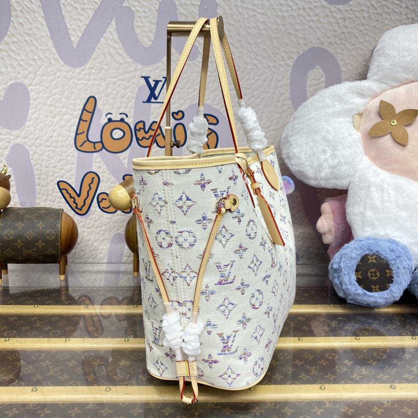 Replica Louis Vuitton Neverfull MM White - top-rated replica designer bag