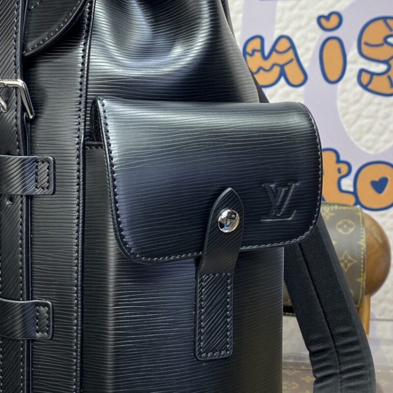 Replica Louis Vuitton Christopher Backpack Black - high-accuracy replica luxury purse