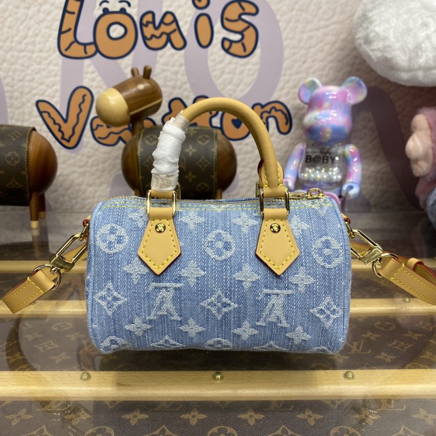 Replica Louis Vuitton Speedy Nano Denim - near-authentic luxury replica handbag
