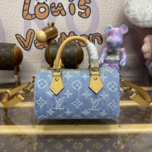 Replica Louis Vuitton Speedy Nano Denim - near-authentic luxury replica handbag