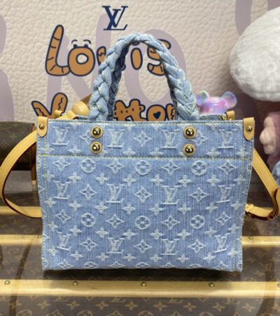 Replica LV OnTheGo Denim Large - top-rated replica designer bag