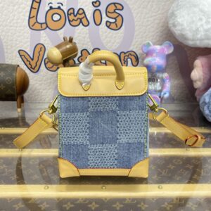 Replica Louis Vuitton Nano Steamer Denim - ultra-realistic fake designer tote