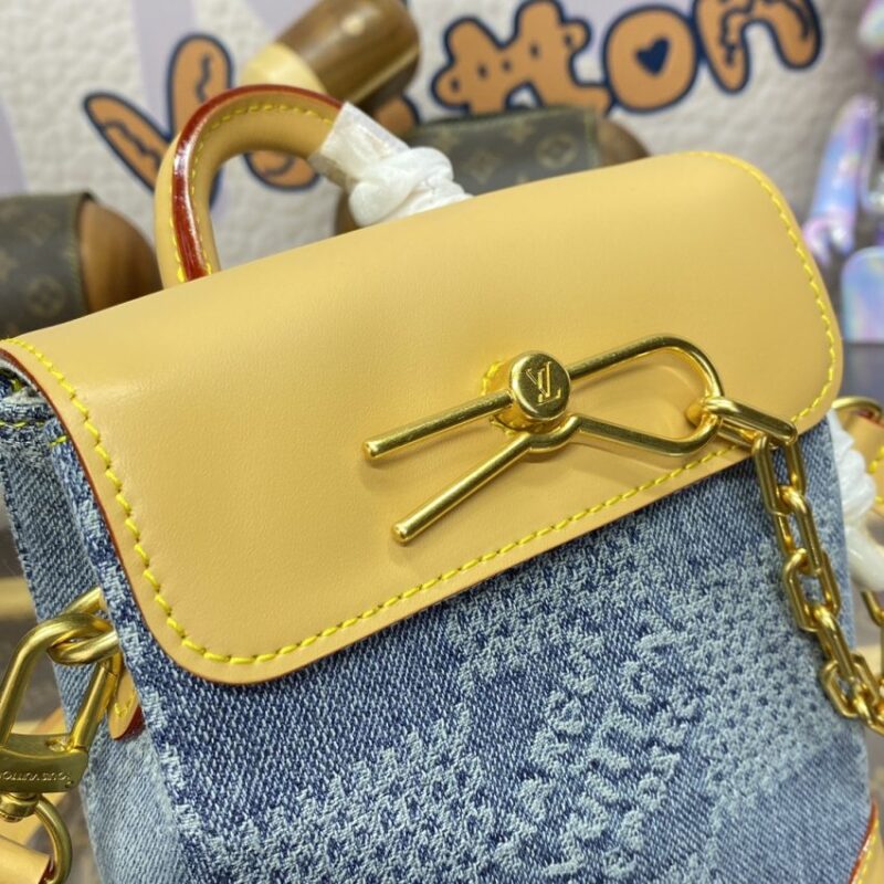 Replica Louis Vuitton Nano Steamer Denim - top-tier luxury replica shoulder bag