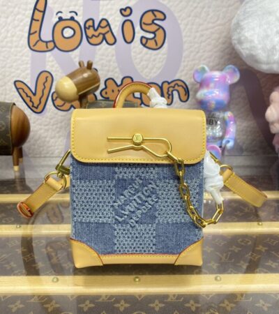 Replica Louis Vuitton Nano Steamer Denim - ultra-realistic fake designer tote