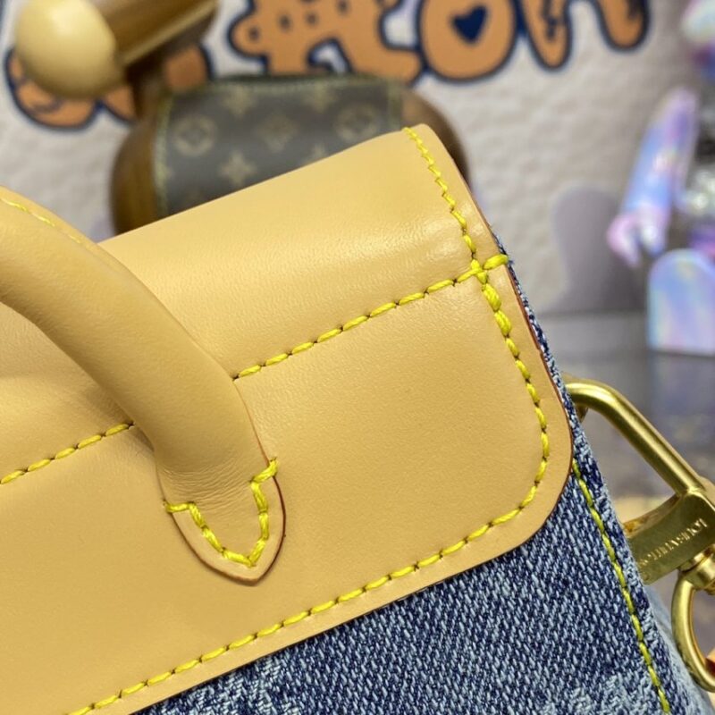 Replica Louis Vuitton Nano Steamer Denim - ultra-realistic fake designer tote