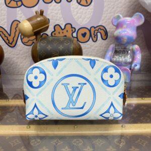 Replica Louis Vuitton Pochette Cosmétique Blue - high-end fake designer purse