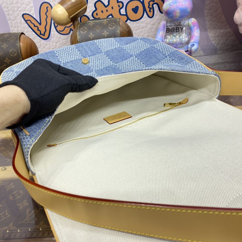 Replica Louis Vuitton Wearable Wallet Denim - premium 1:1 fake handbag model