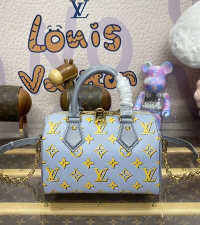 Replica Louis Vuitton Speedy Bandouliere 20 Blue Limited - near-authentic luxury replica handbag