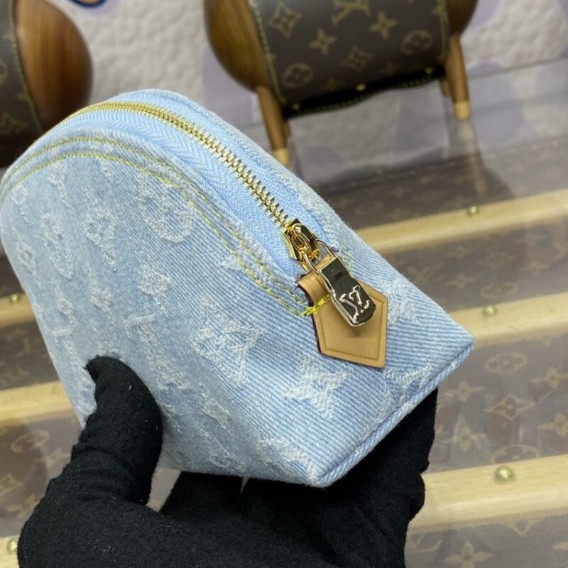 Replica Louis Vuitton Pochette Cosmétique Denim - 1:1 designer replica handbag