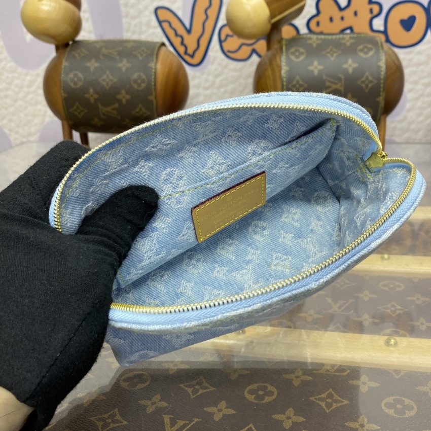 Replica Louis Vuitton Pochette Cosmétique Denim - high-quality designer bag clone