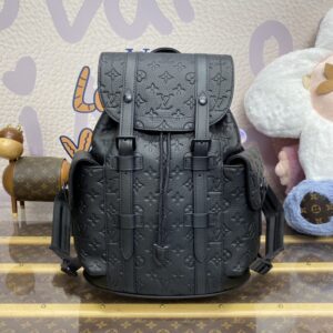 Replica Louis Vuitton Christopher Backpack Full Black - realistic designer-inspired fake bag