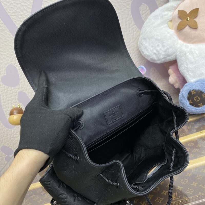 Replica Louis Vuitton Christopher Backpack Full Black - top-tier luxury replica shoulder bag