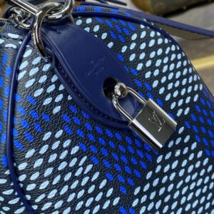 Replica Louis Vuitton Speedy Bandouliere 25 Blue Grid - premium-grade designer purse dupe