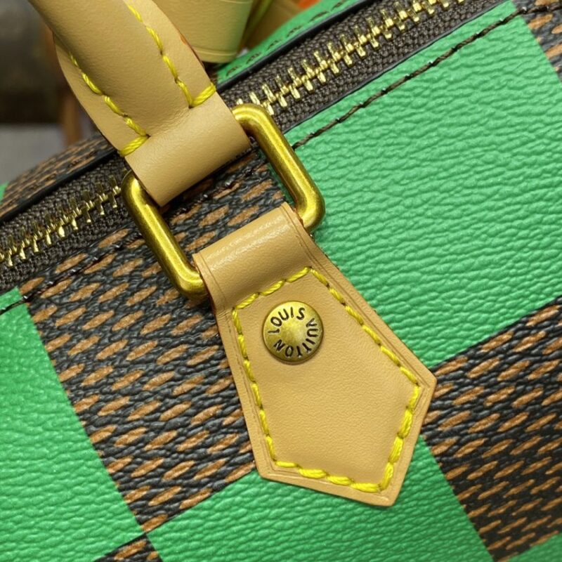 Replica Louis Vuitton Speedy 18 Green Grid - premium-grade designer purse dupe