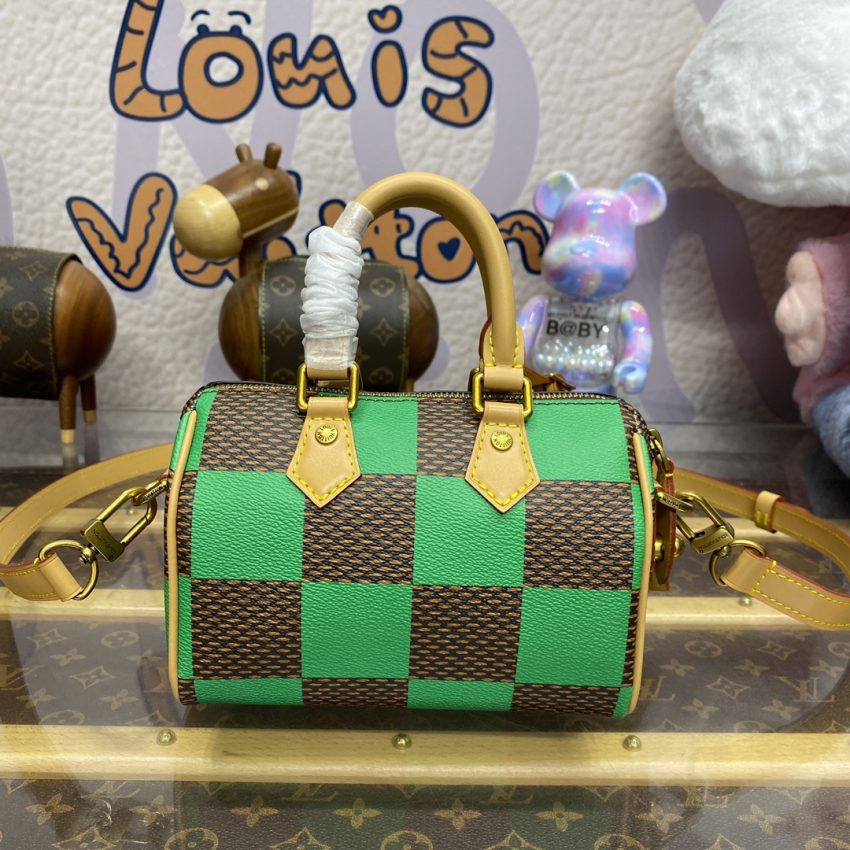 Replica Louis Vuitton Speedy 18 Green Grid - best-selling designer handbag dupe