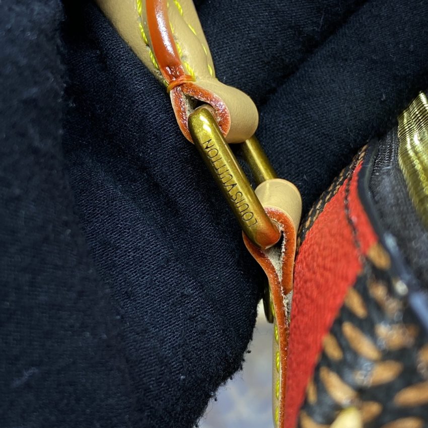 Replica Louis Vuitton Speedy 18 Red Grid - premium-grade designer purse dupe