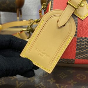 Replica Louis Vuitton Speedy 18 Red Grid - top-rated replica designer bag
