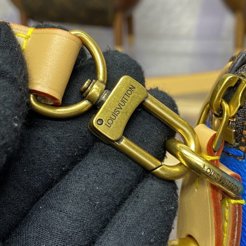 Replica Louis Vuitton Speedy 18 Blue Grid - premium 1:1 fake handbag model