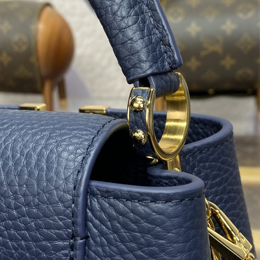 Replica Loius Vuitton Capucines Dark Blue - high-end fake designer purse