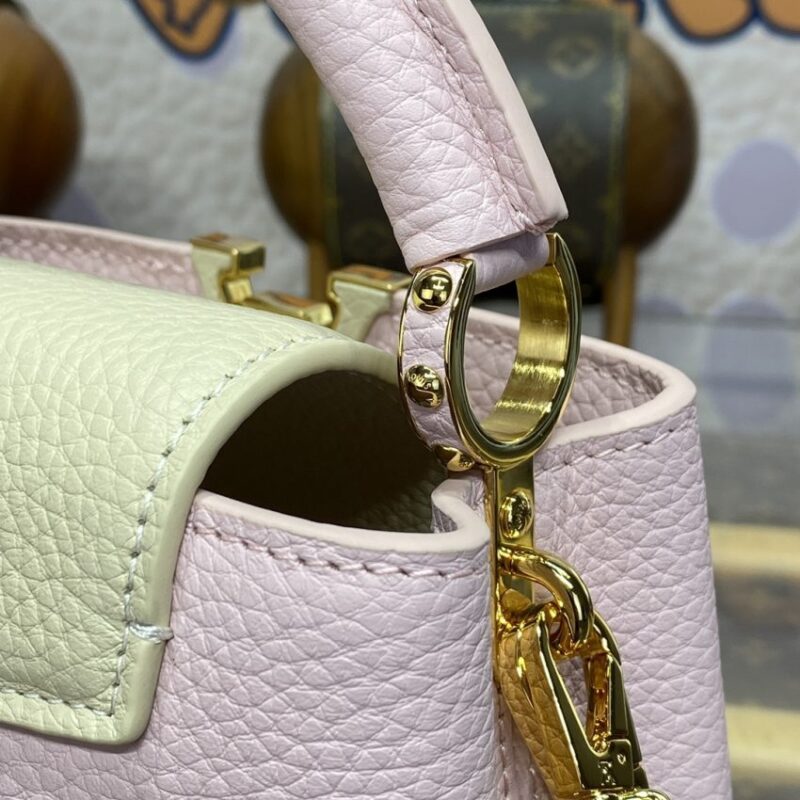 Replica Loius Vuitton Capucines Pink Beige - top-rated replica designer bag