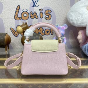 Replica Loius Vuitton Capucines Pink Beige - top-rated replica designer bag