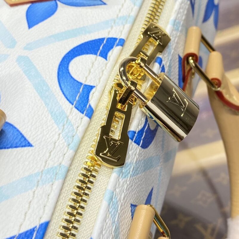 Replica Louis Vuitton Speedy Bandouliere 25 Blue-White - best quality luxury bag dupe