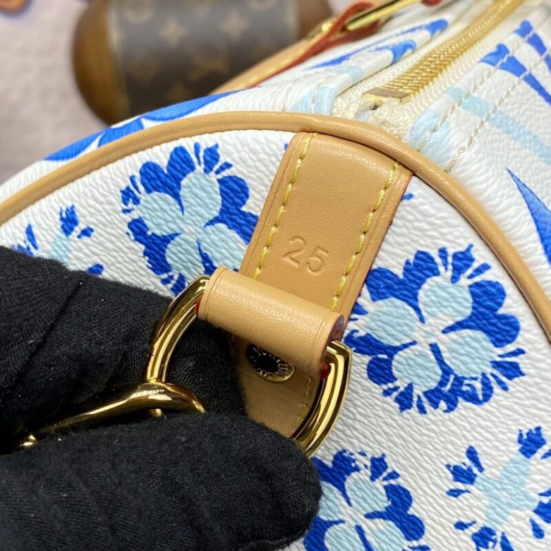 Replica Louis Vuitton Speedy Bandouliere 25 Blue-White - authentic-look luxury purse replica