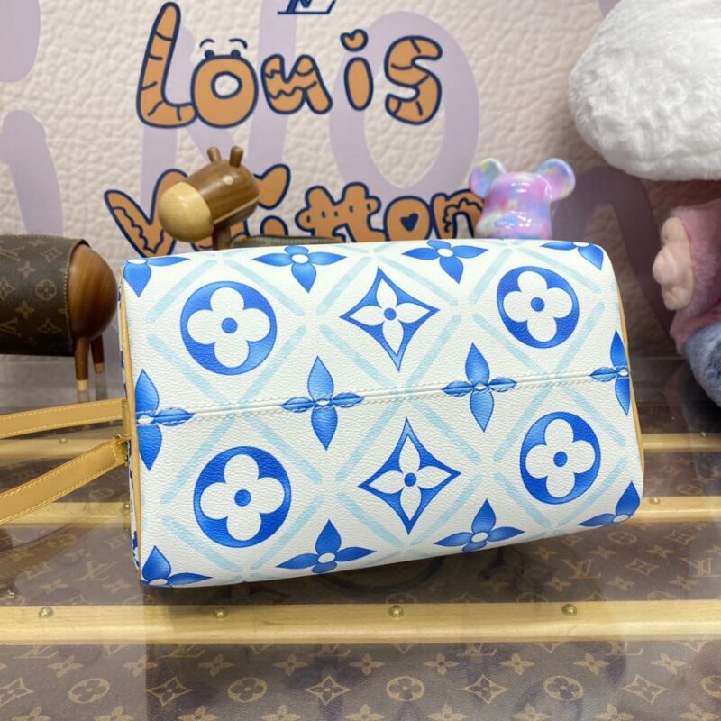 Replica Louis Vuitton Speedy Bandouliere 25 Blue-White - elite superclone designer purse