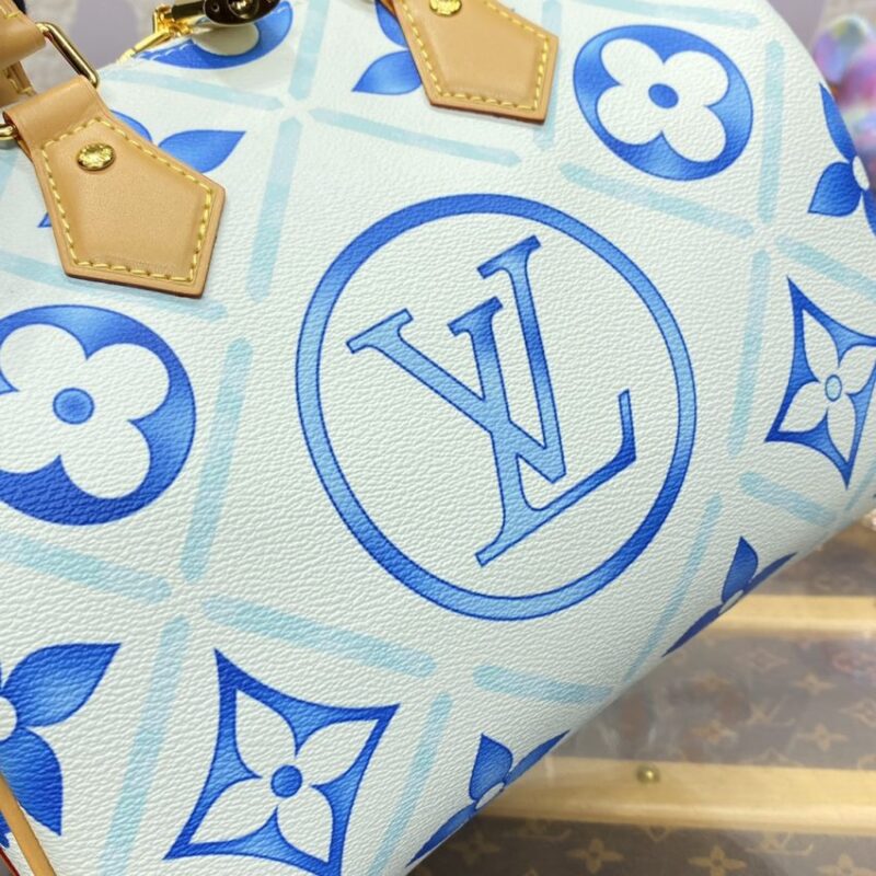 Replica Louis Vuitton Speedy Bandouliere 25 Blue-White - high-accuracy replica luxury purse