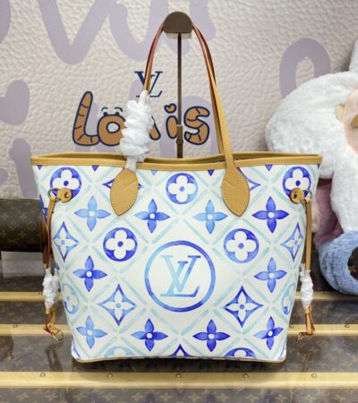 Replica Louis Vuitton Neverfull MM Bue - realistic designer-inspired fake bag