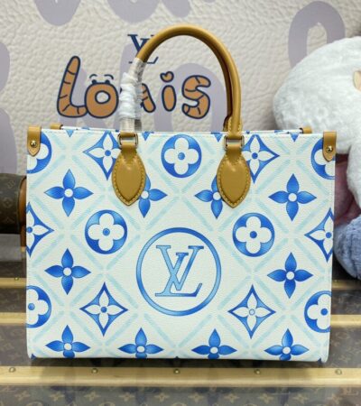 Replica LV OnTheGo Blue - authentic-look luxury purse replica