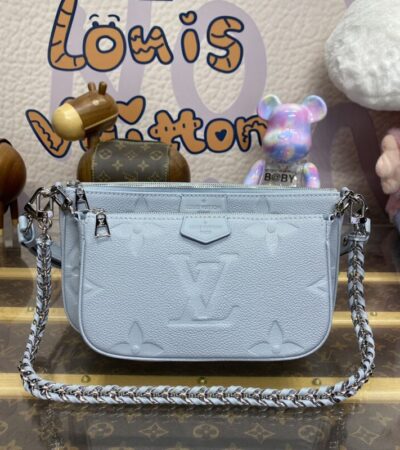 Replica Louis Vuitton Multi Pochette Accessoires Light Blue - near-authentic luxury replica handbag