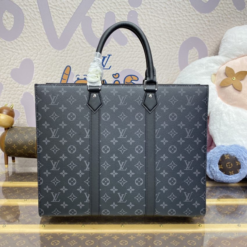 Replica Louis Vuitton Sac Plat Black Large - top-tier luxury replica shoulder bag