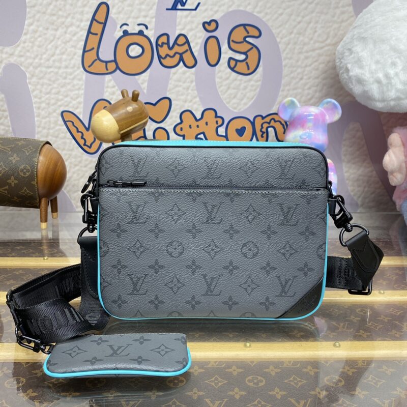 Replica Louis Vuitton Trio Messenger Grey&Tiffany - authentic-look luxury purse replica