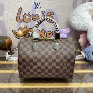 Replica Louis Vuitton Speedy Bandouliere 25 Brown Grid - best quality luxury bag dupe