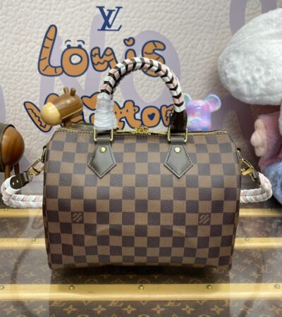 Replica Louis Vuitton Speedy 18 Brown Grid - top-tier luxury replica shoulder bag